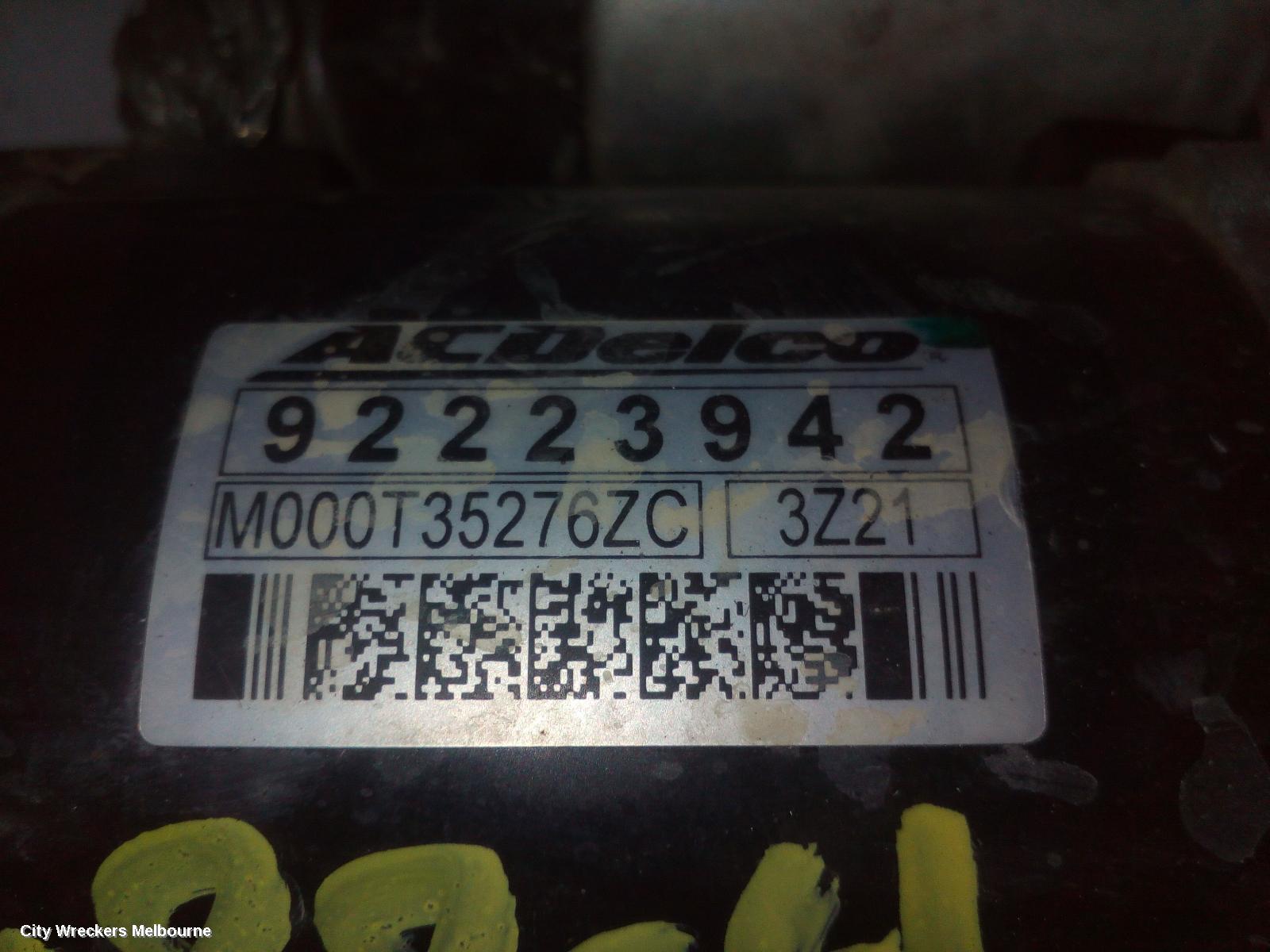 HOLDEN COMMODORE STARTER, 3.0, LFW, VF, 05/2013 - 12/2017