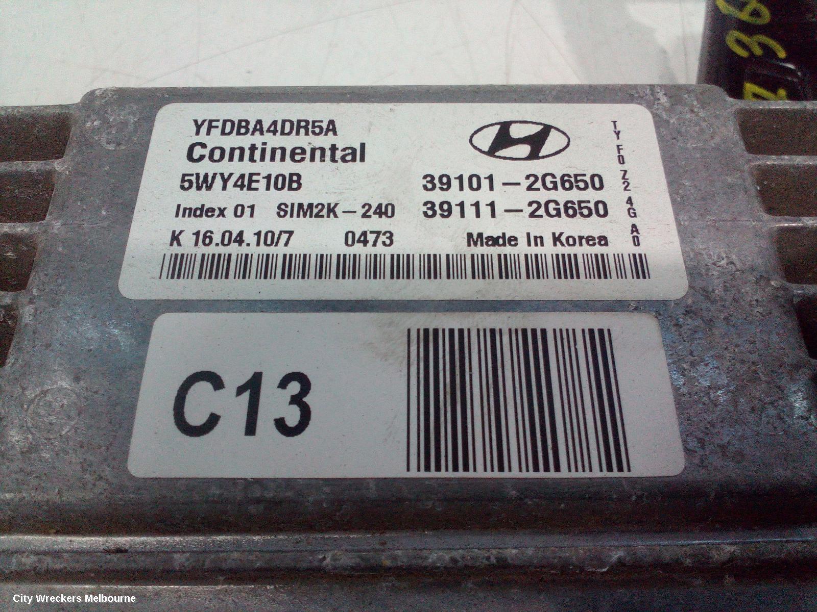 HYUNDAI I45 ECU, ENGINE ECU, 2.4, G4KJ, AUTO TM, ECU ONLY, YF, 02/2010 - 04/2014