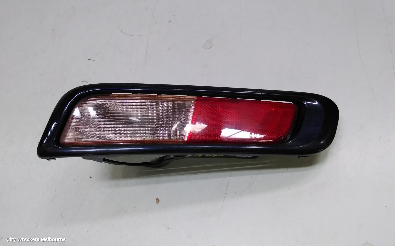 MITSUBISHI OUTLANDER LEFT TAILLIGHT, ZJ, BUMPER REFLECTOR, 10/2012 - 03/2015
