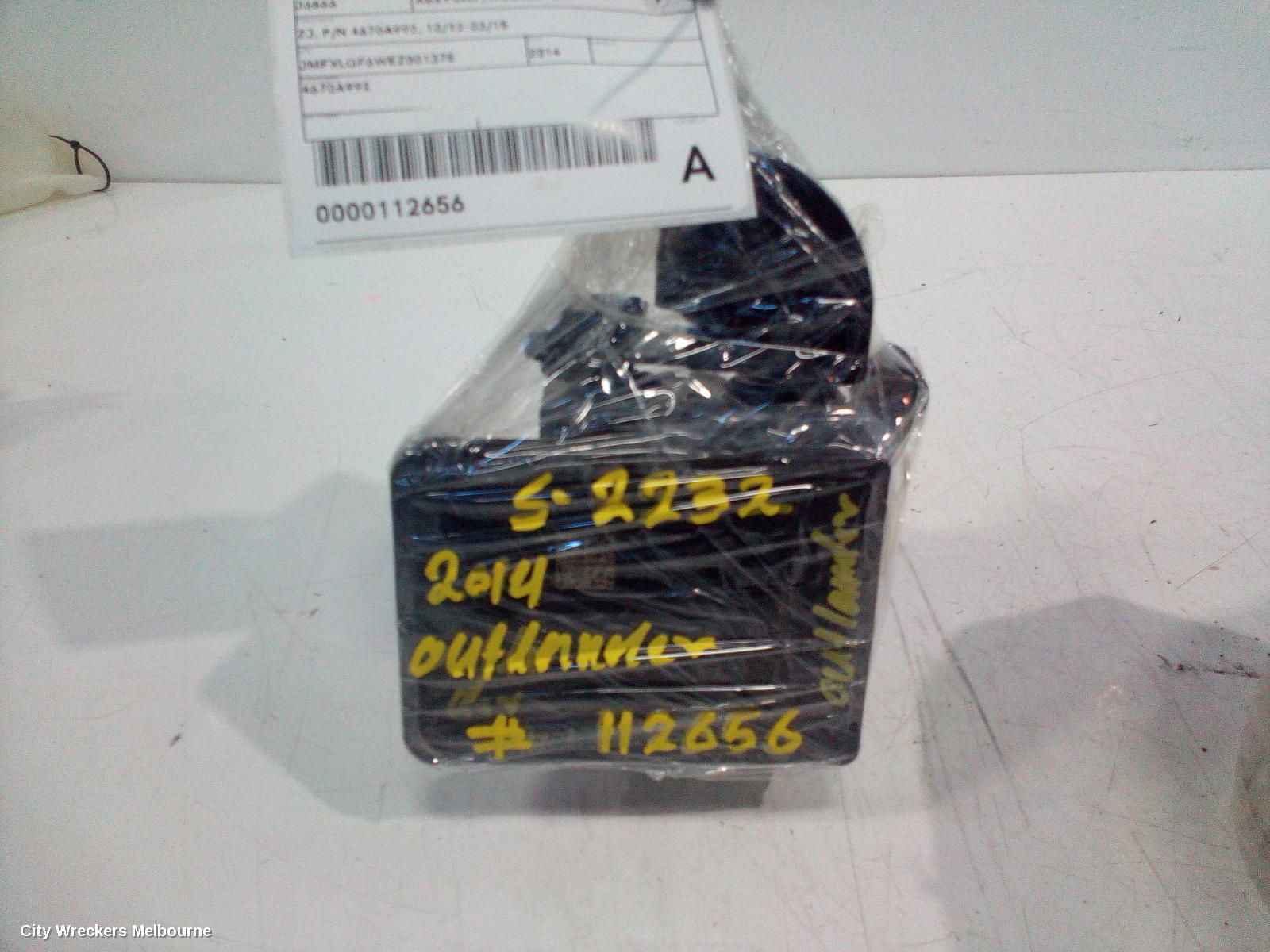 MITSUBISHI OUTLANDER ABS PUMP/MODULATOR, ZJ, P/N 4670A992, 10/2012 - 03/2015
