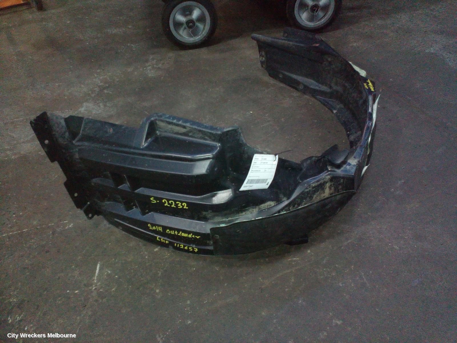 MITSUBISHI OUTLANDER LEFT GUARD LINER, ZJ-ZL, 10/2013 - 07/2021