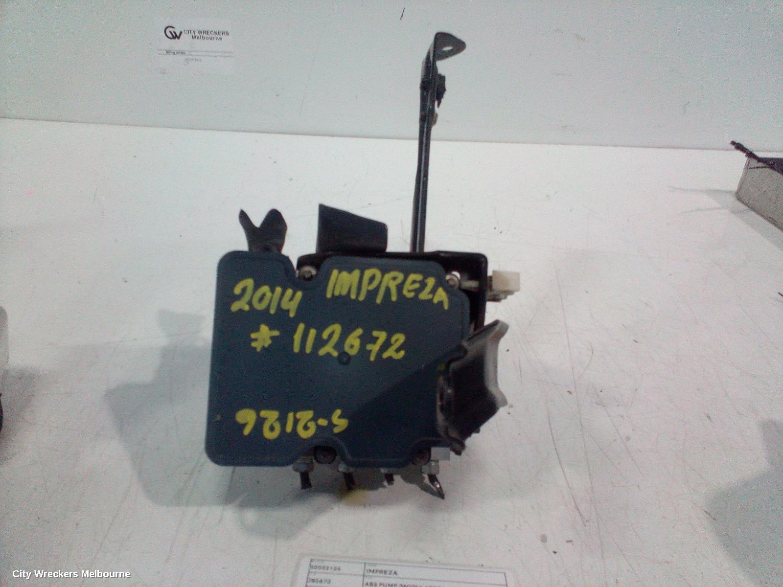 SUBARU IMPREZA ABS PUMP/MODULATOR, G4, P/N FJ220, 12/2011 - 08/2017