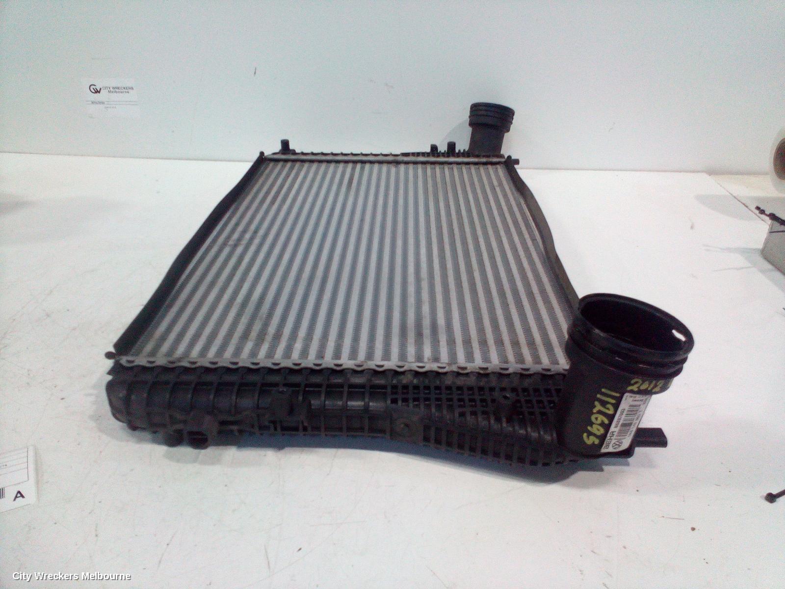 VOLKSWAGEN GOLF INTERCOOLER, PETROL, 1.4, CTHD/CAVD CODE, GEN 6, 10/2008 - 01/2016