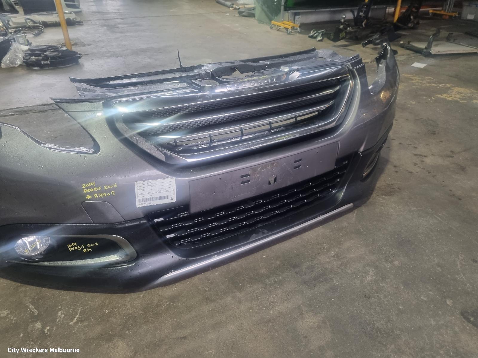 PEUGEOT 2008 FRONT BUMPER, A94, BUMPER BAR (ASSY), NON PARK SENSOR, 10/2013 - 12/2016