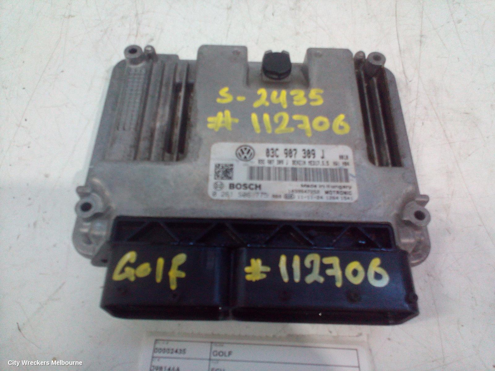 VOLKSWAGEN GOLF ECU, ENGINE ECU, 1.4, PETROL, CTHD CODE, ECU ONLY, GEN 6, 10/2008 - 01/2016