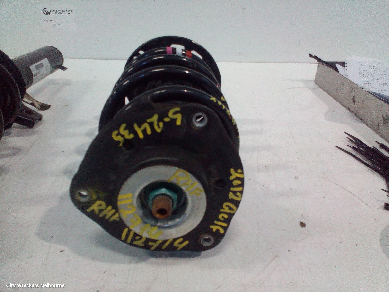 VOLKSWAGEN GOLF RIGHT FRONT STRUT, GEN 6, CABRIO, SPORTS TYPE, 07/2011 - 01/2016