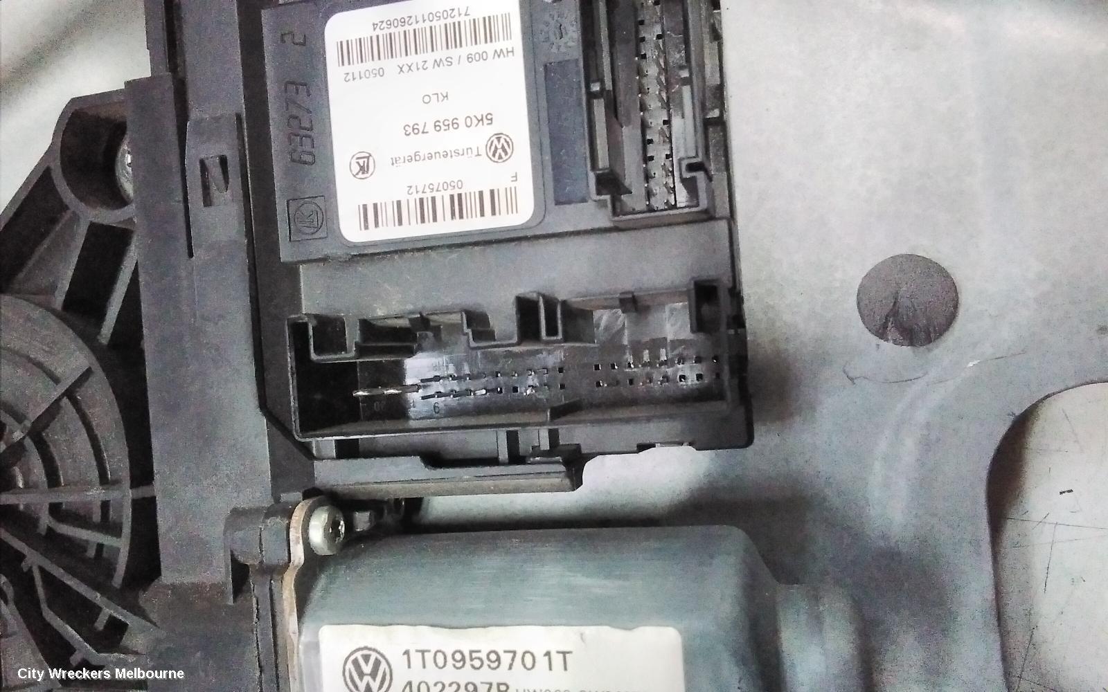 VOLKSWAGEN CADDY LEFT FRONT WINDOW REG/MOTOR, 2K, POWER, 12/2004 - 06/2015