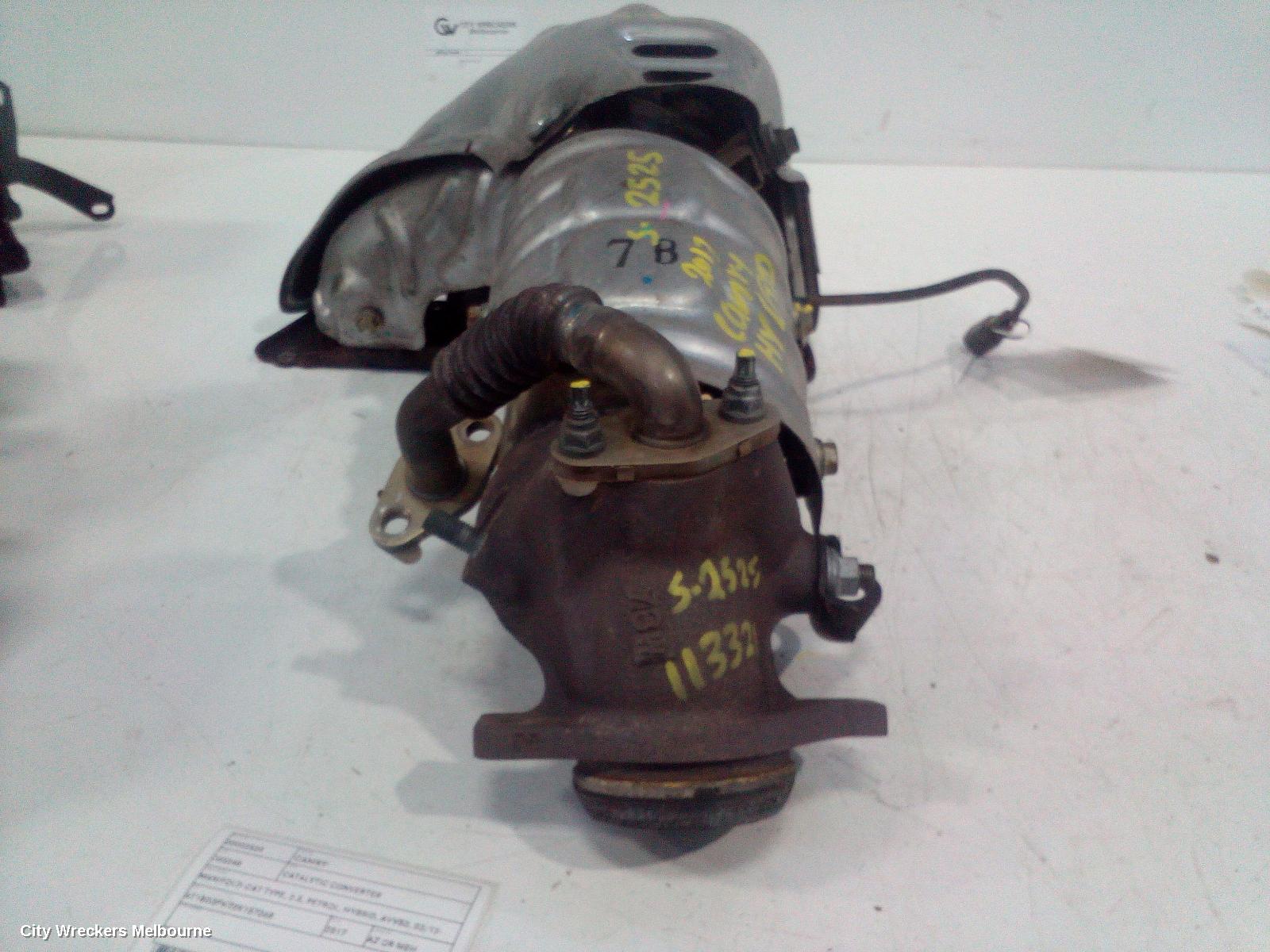 TOYOTA CAMRY CATALYTIC CONVERTER, MANIFOLD-CAT TYPE, 2.5, PETROL, HYBRID, AVV50, 03/2012 - 10/2017