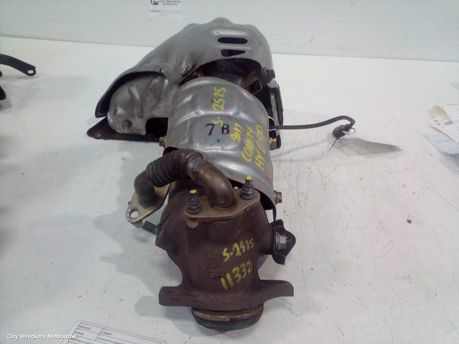 TOYOTA CAMRY CATALYTIC CONVERTER, MANIFOLD-CAT TYPE, 2.5, PETROL, HYBRID, AVV50, 03/2012 - 10/2017