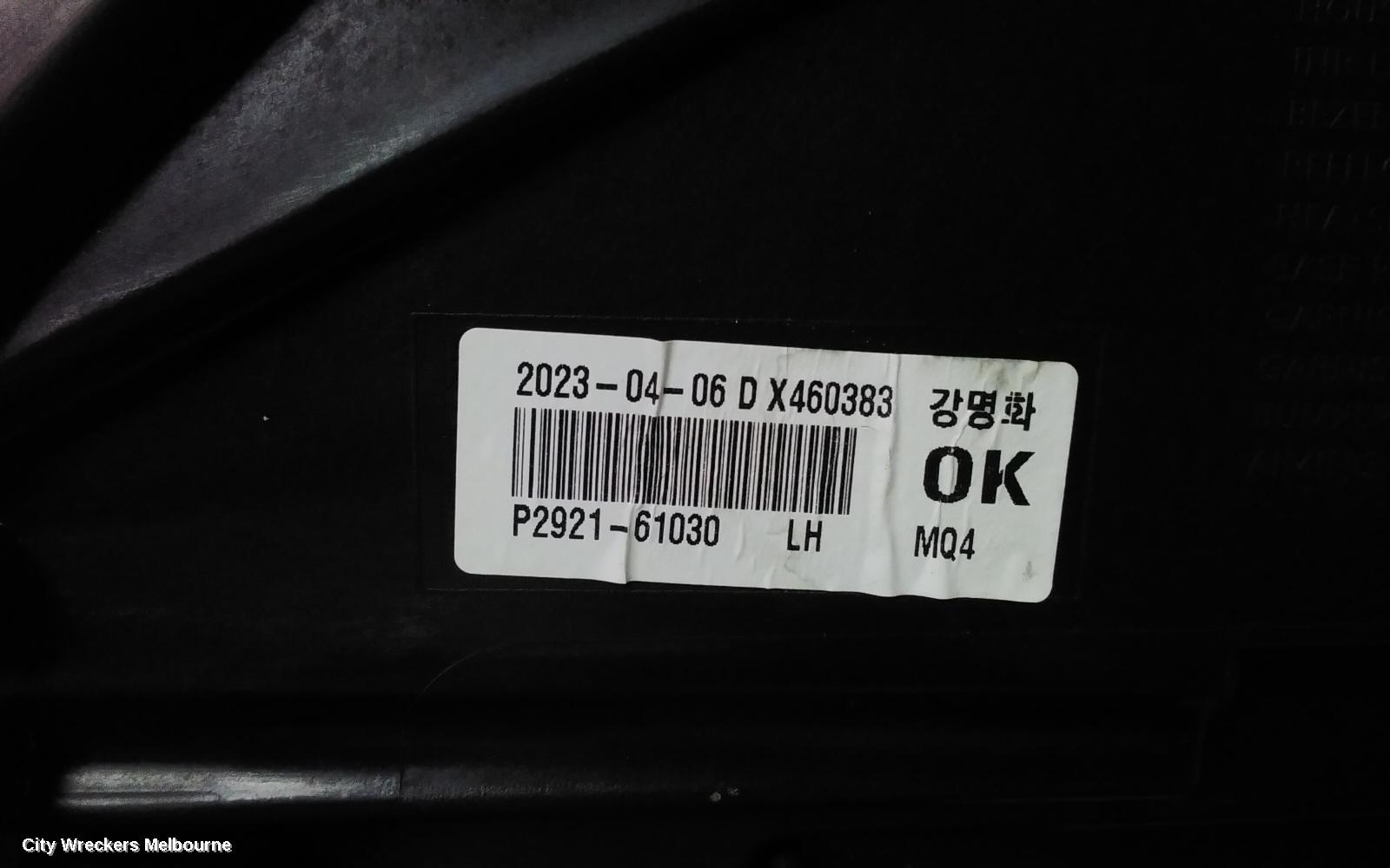 KIA SORENTO LEFT HEADLAMP, MQ4, LED NON PROJECTOR TYPE, 02/2020 ONWARDS