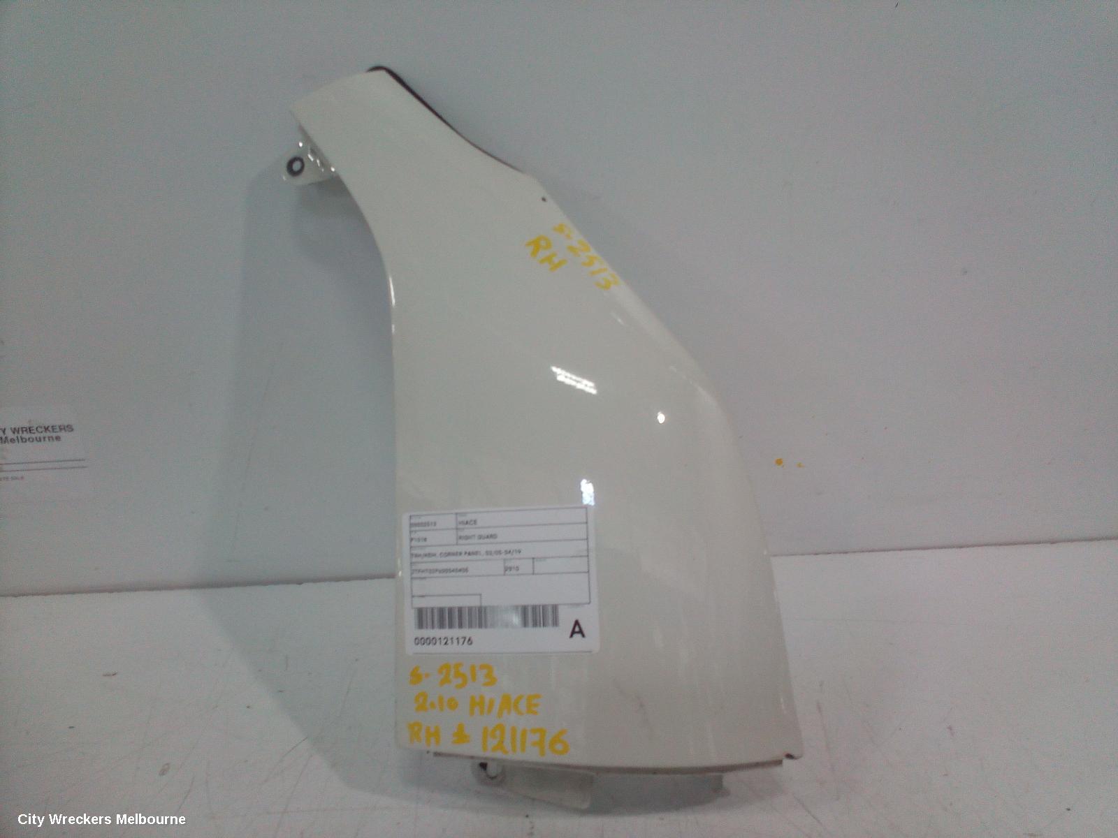 TOYOTA HIACE RIGHT GUARD, TRH/KDH, CORNER PANEL, 03/2005 - 04/2019
