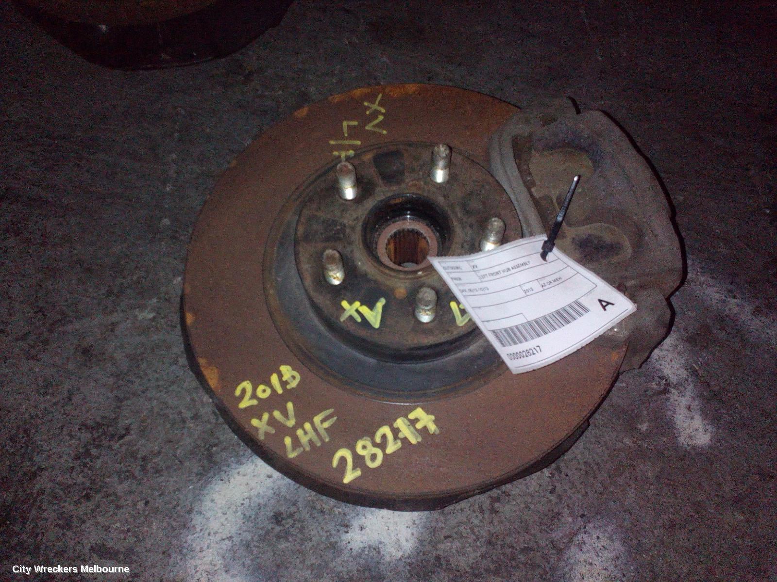 SUBARU XV LEFT FRONT HUB ASSEMBLY, G4X, 05/2012 - 10/2013