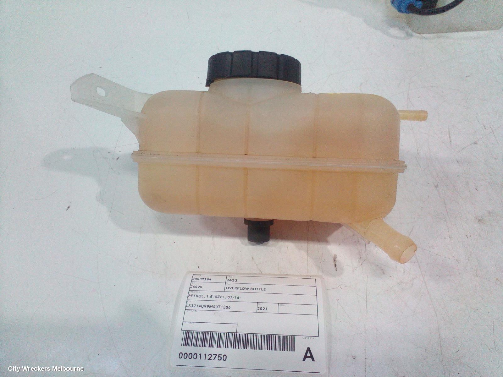 MG MG3 OVERFLOW BOTTLE, PETROL, 1.5, SZP1, 07/2016 ONWARDS