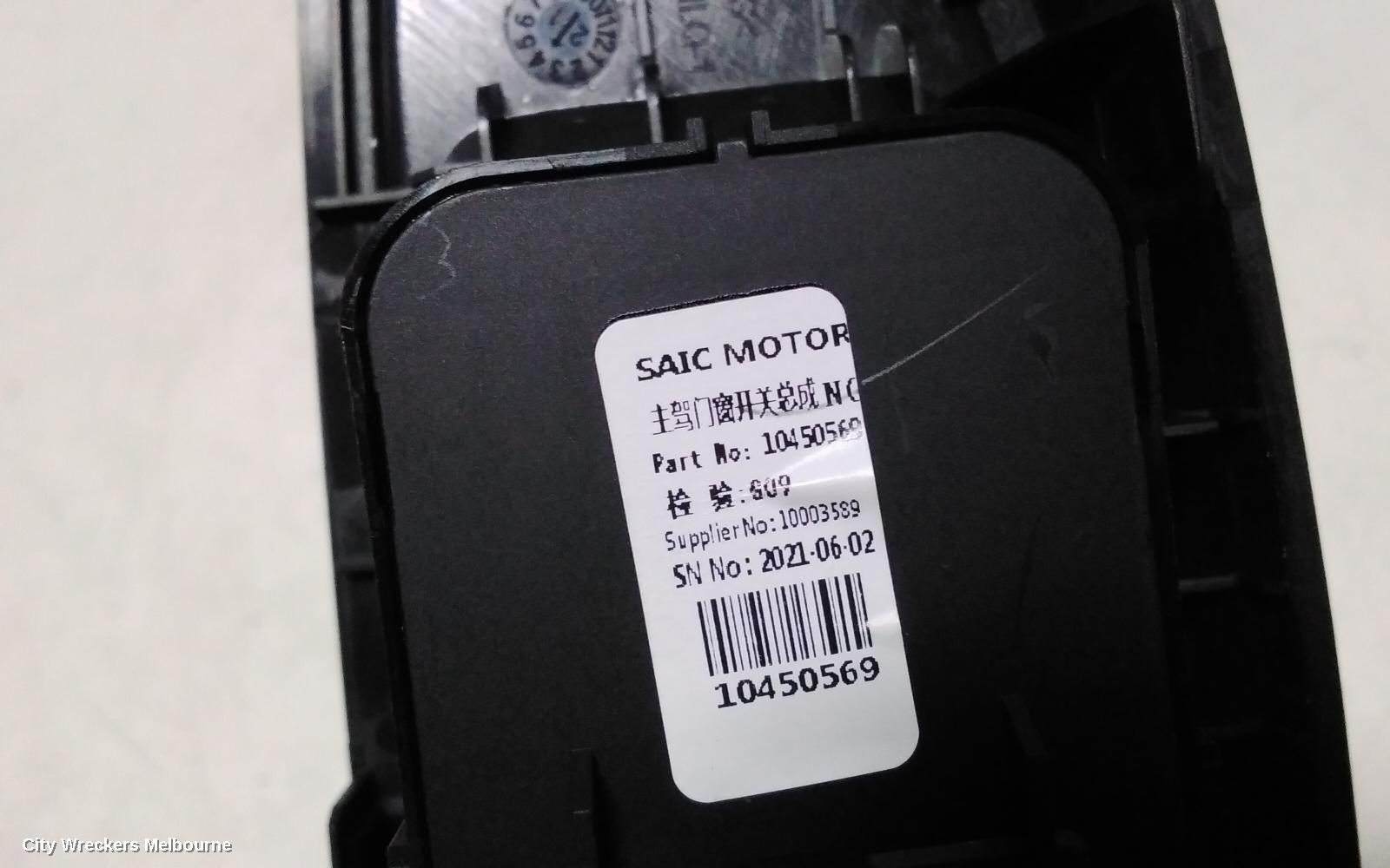 MG MG3 PWR DR WIND SWITCH, RH FRONT (MASTER SWITCH), SZP1, 07/2016 ONWARDS