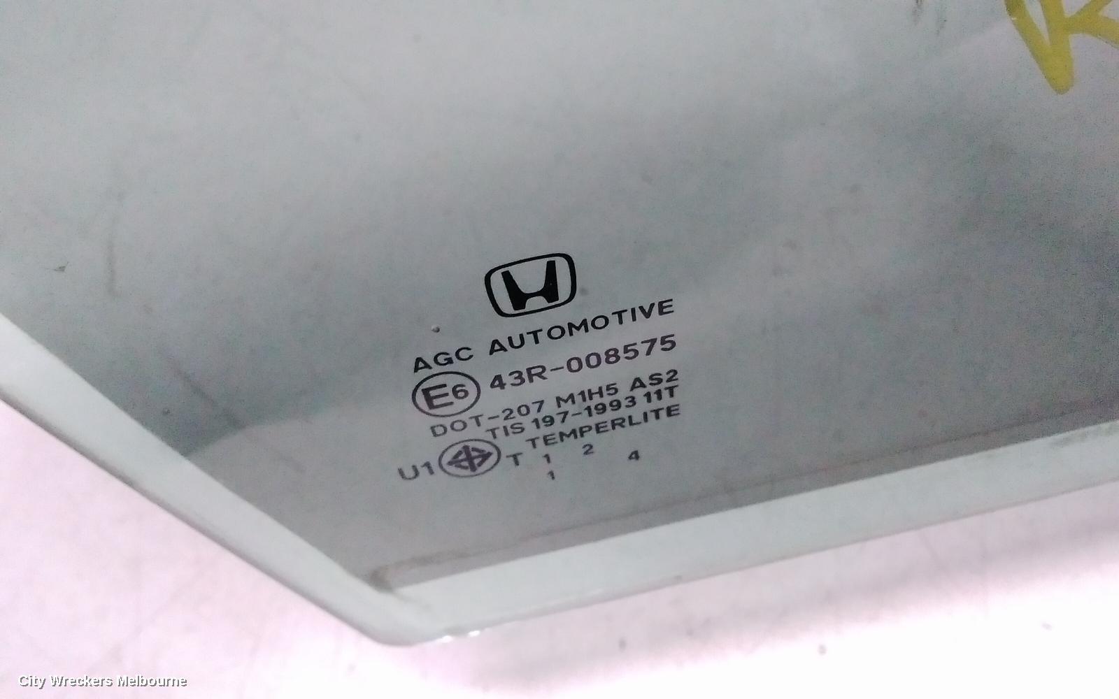 HONDA ACCORD RIGHT FRONT DOOR WINDOW, 9TH GEN, 05/2013 - 08/2019