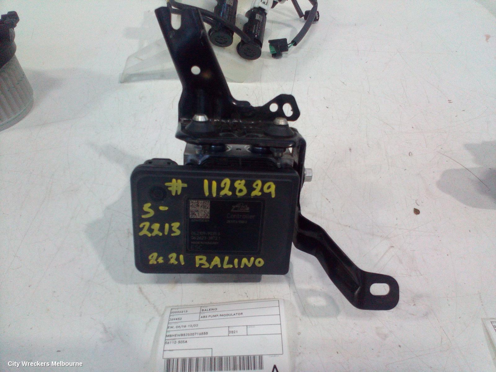 SUZUKI BALENO ABS PUMP/MODULATOR, EW, 04/2016 - 12/2022