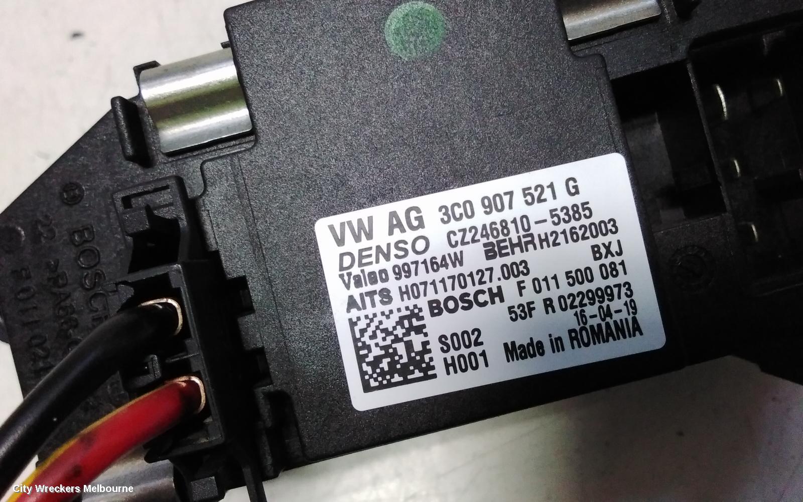 AUDI Q7 FAN SPEED RESISTOR, 4L, P/N 3C0907521F/3C0907521G, 09/2006 - 08/2015
