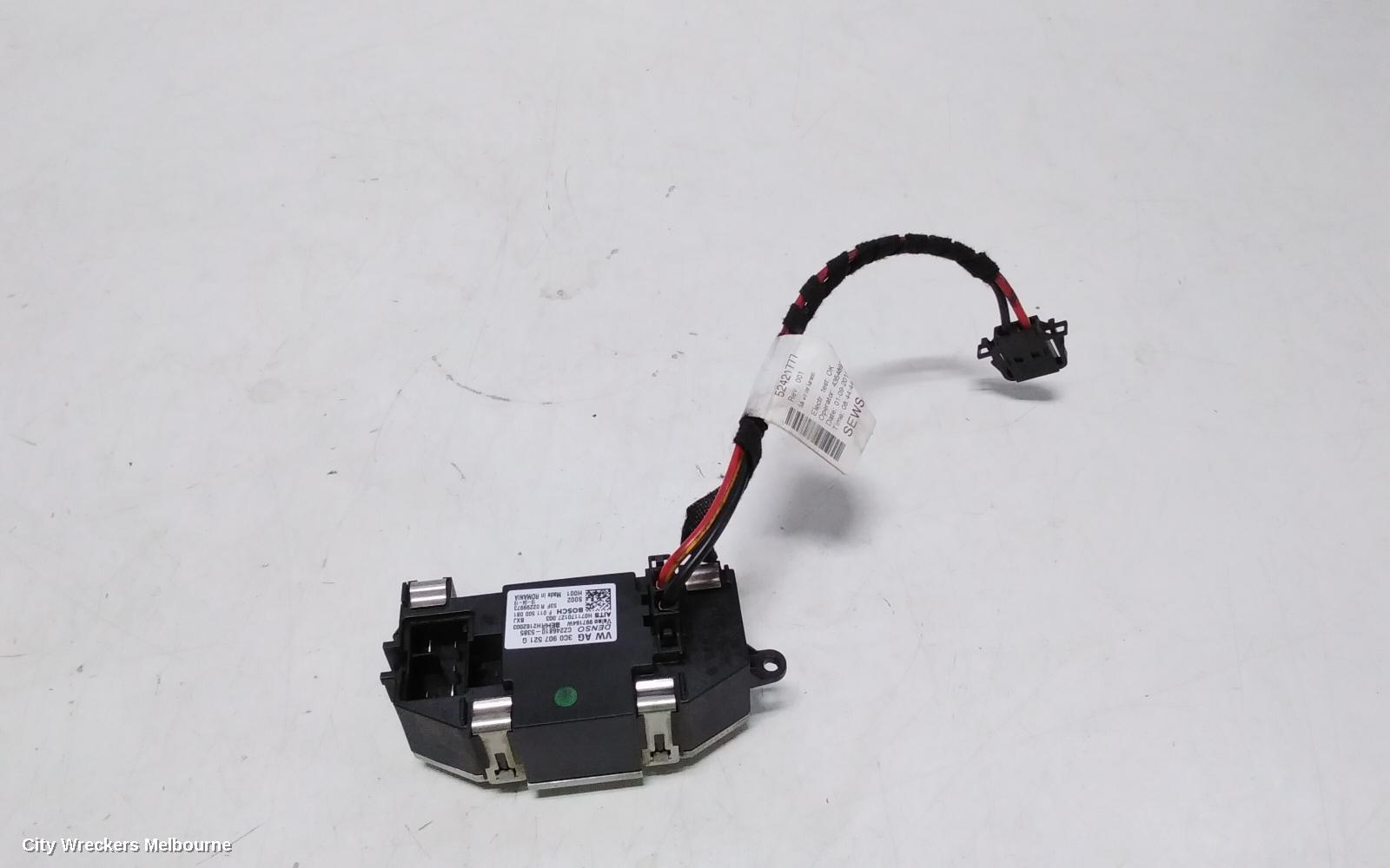 AUDI Q7 FAN SPEED RESISTOR, 4L, P/N 3C0907521F/3C0907521G, 09/2006 - 08/2015