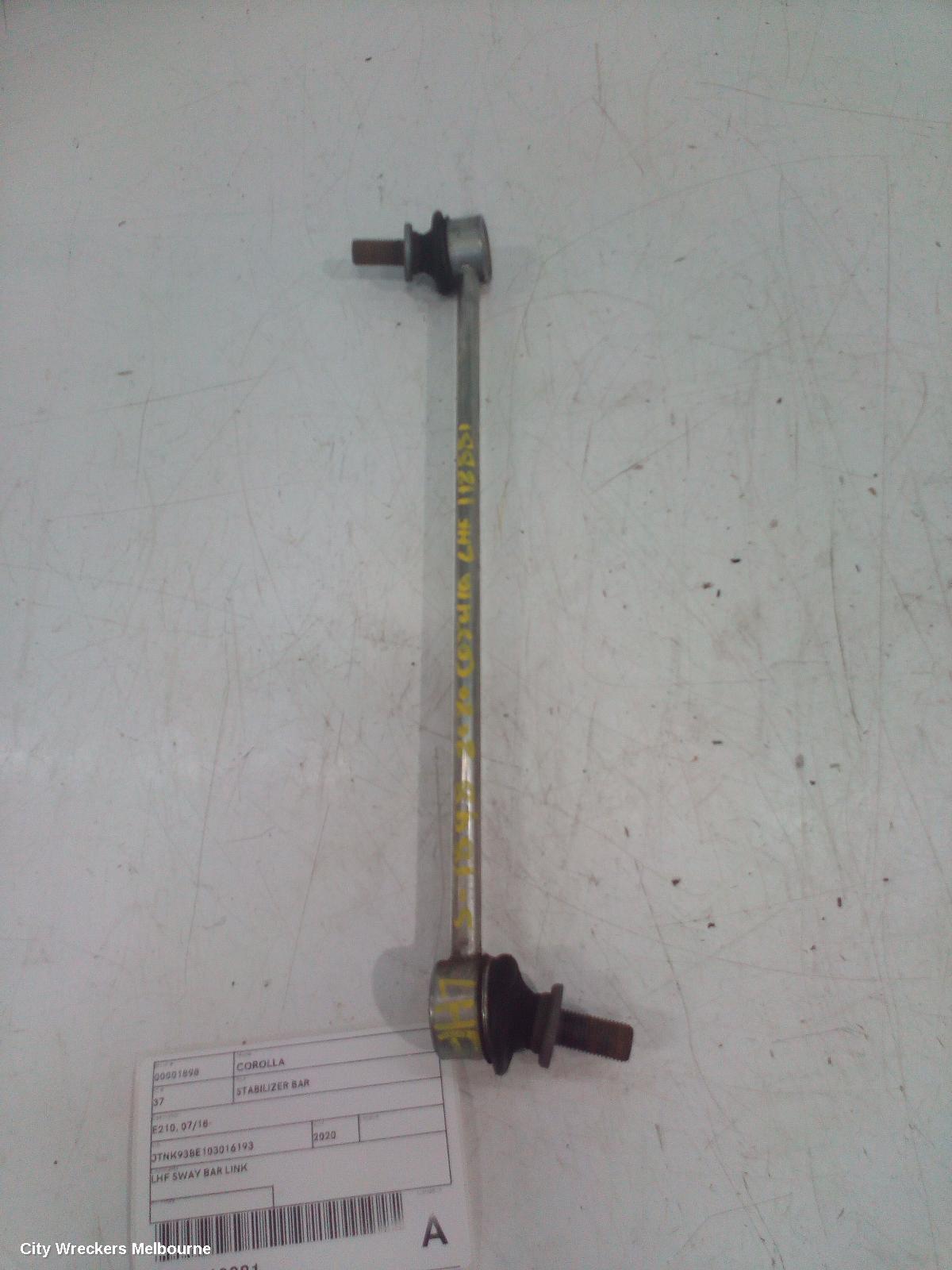 TOYOTA COROLLA STABILISER BAR, E210, 07/2018 ONWARDS