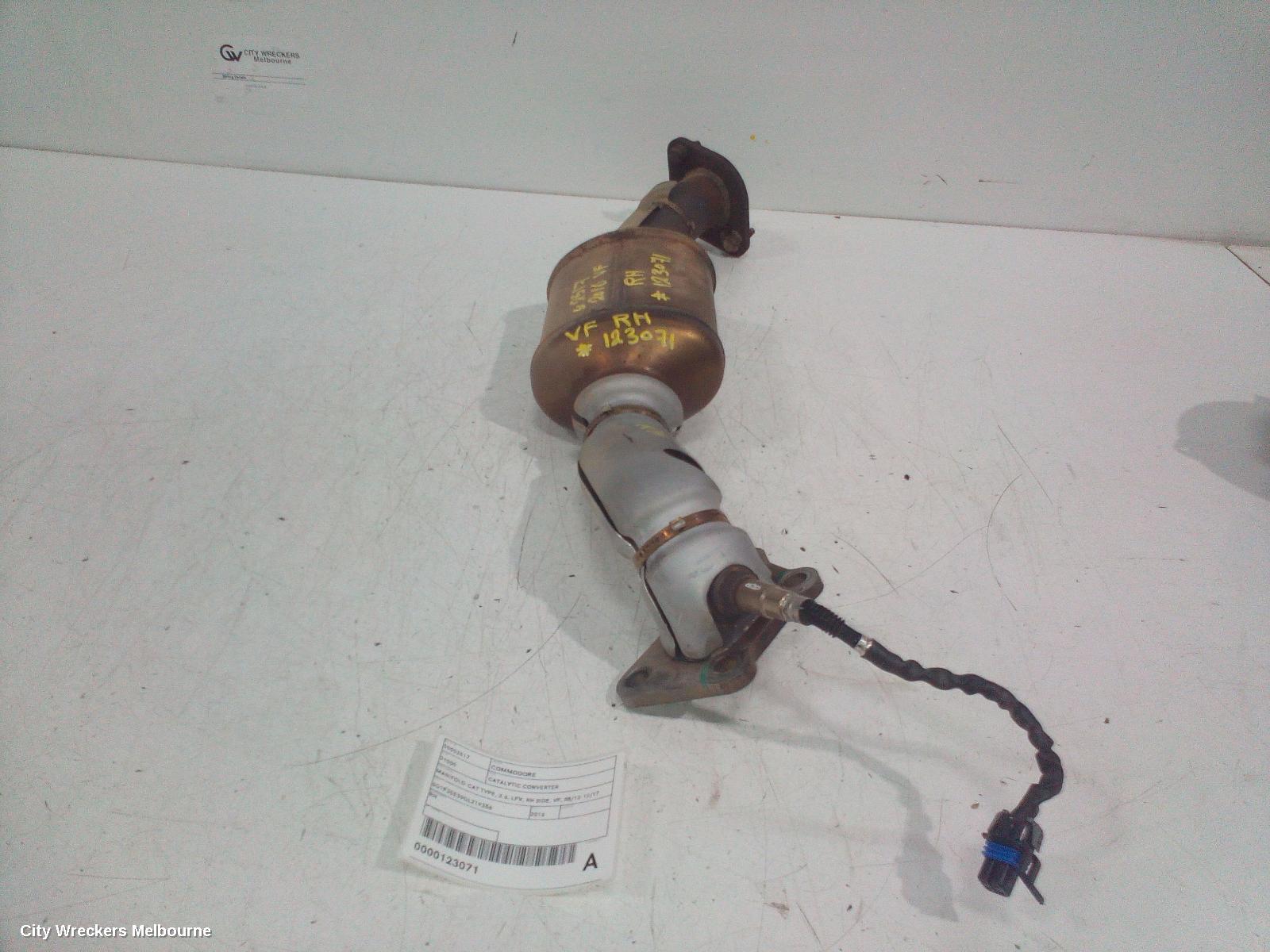 HOLDEN COMMODORE CATALYTIC CONVERTER, MANIFOLD-CAT TYPE, 3.6, LFX, RH SIDE, VF, 05/2013 - 12/2017