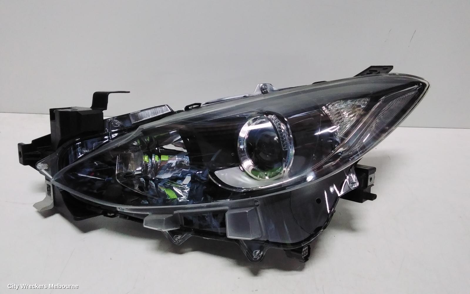 MAZDA 3 LEFT HEADLAMP, BM, NEO/MAXX/TOURING/SP25, HALOGEN TYPE, 11/2013 - 05/2016