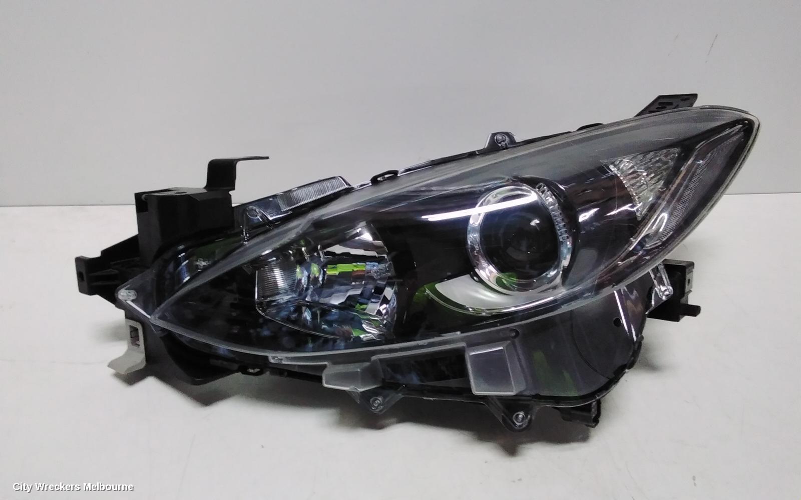 MAZDA 3 LEFT HEADLAMP, BM, NEO/MAXX/TOURING/SP25, HALOGEN TYPE, 11/2013 - 05/2016