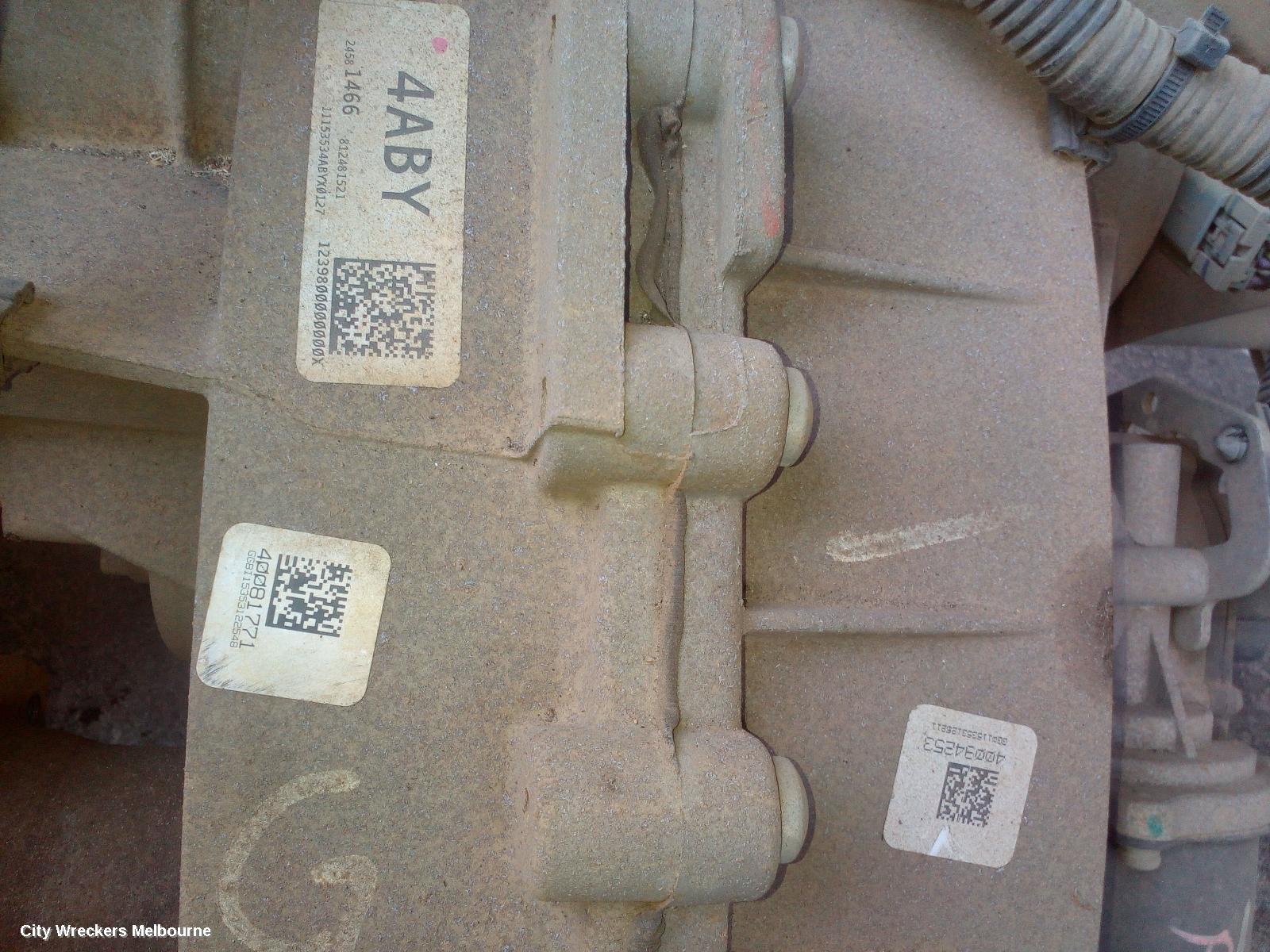 HOLDEN COLORADO TRANS/GEARBOX, AUTO, 4WD, DIESEL, 2.8, APR, TURBO, 6 SPEED, W/ TRANSFER CASE, RG/RG 7, 01/2012 - 06/2016