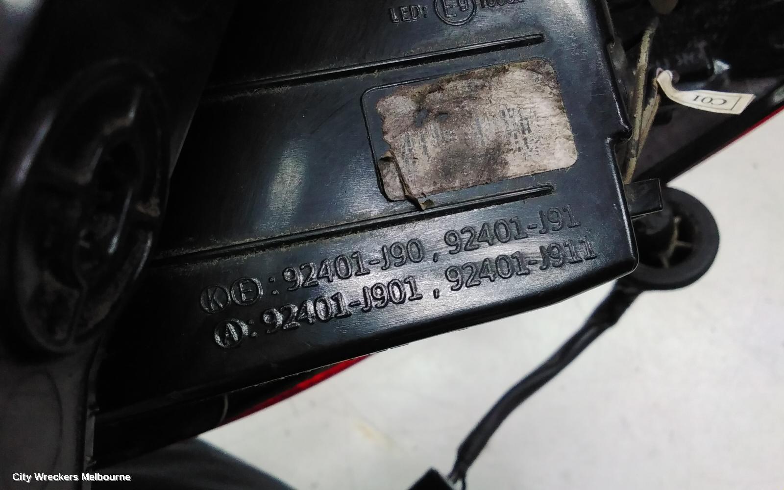 HYUNDAI KONA LEFT TAILLIGHT, OS, IN BODY, NON LED TYPE, 09/2017 - 10/2020