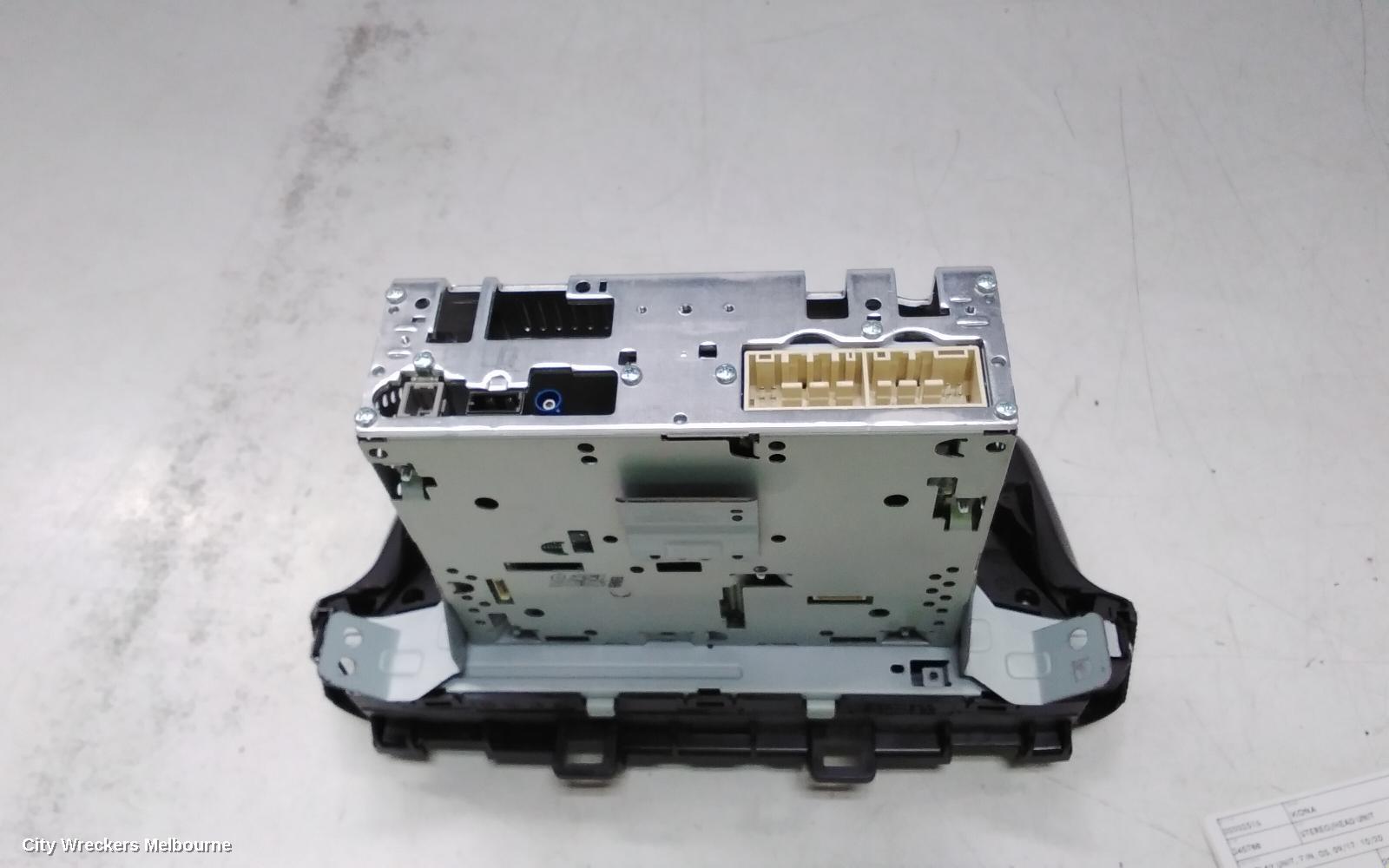 HYUNDAI KONA RADIO/CD/DVD/SAT/TV, DISPLAY UNIT, 7 IN, OS, 09/2017 ONWARDS 10/2020