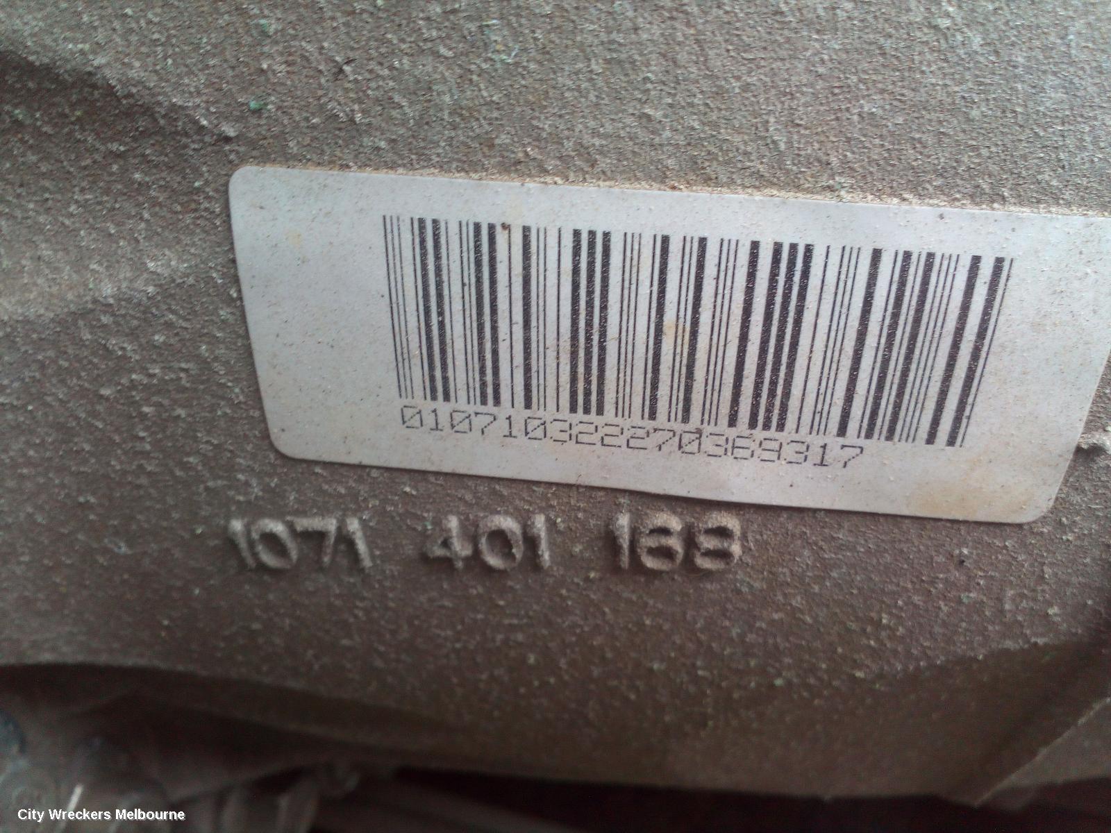 LDV G10 TRANS/GEARBOX, AUTO, PETROL, 2.0, TURBO, SV7A/SV7C, WAGON/VAN, 04/2015 - 05/2021