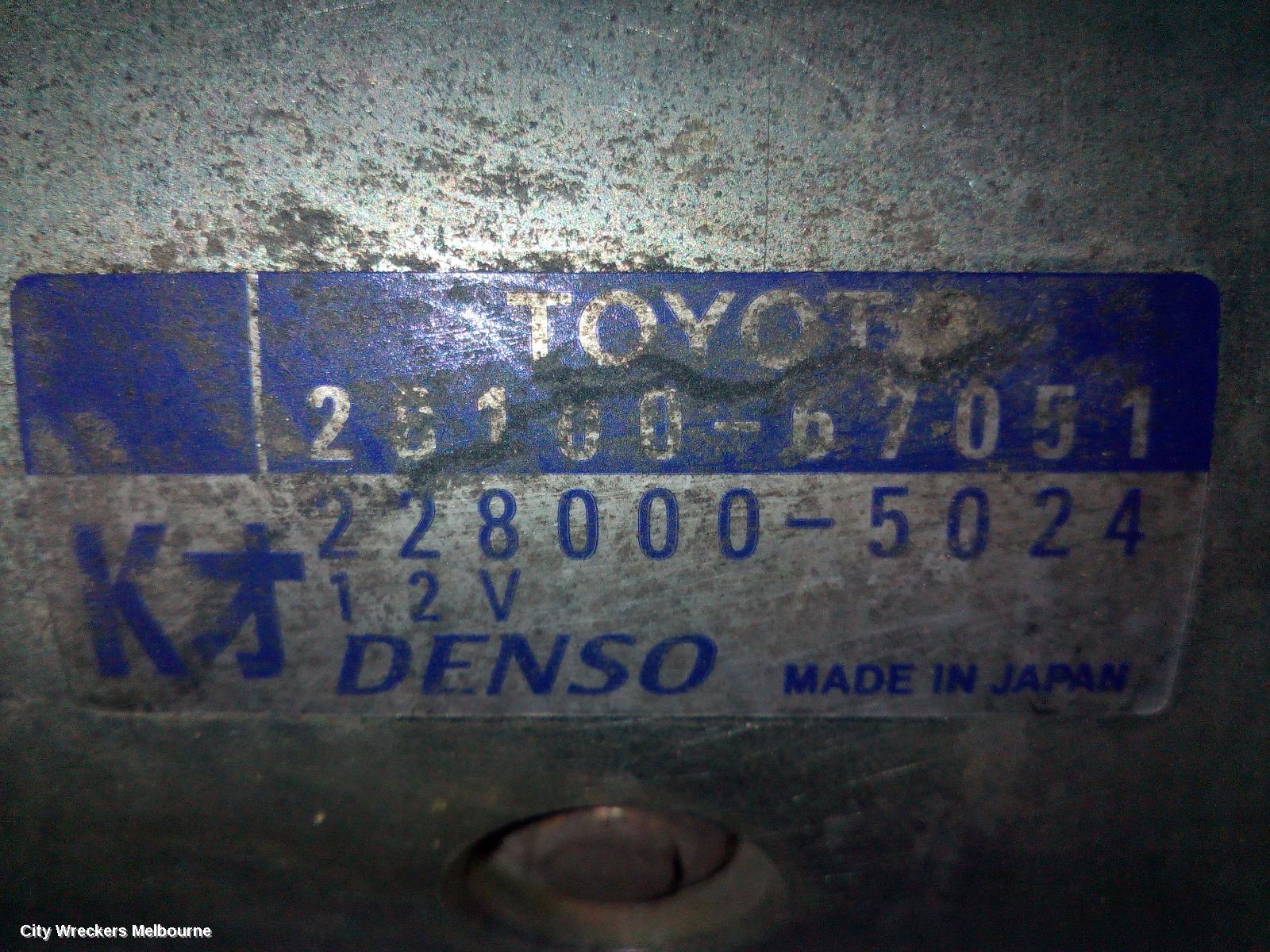 TOYOTA PRADO STARTER, DIESEL, 3.0, 1KD-FTV, 150 SERIES, 08/2009 - 05/2015