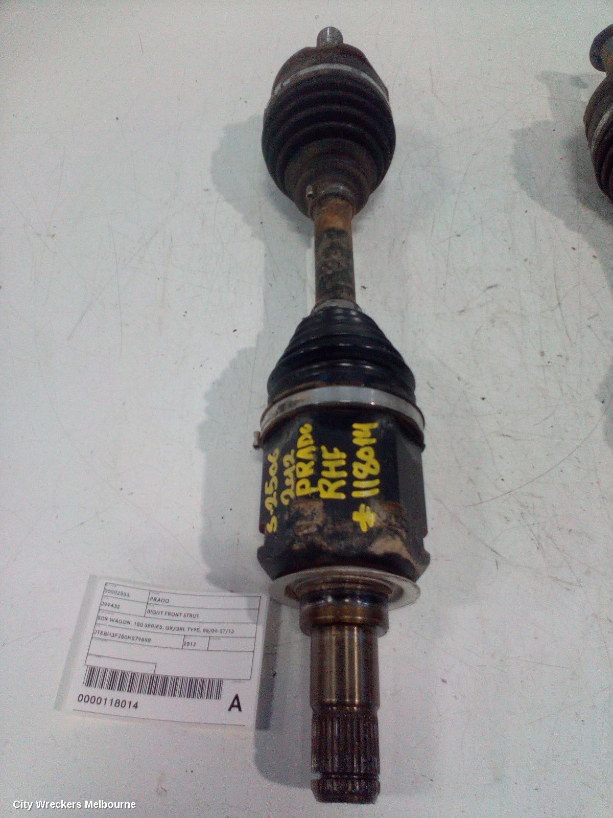 TOYOTA PRADO RIGHT FRONT STRUT, 5DR WAGON, 150 SERIES, GX/GXL TYPE, 08/2009 - 07/2013