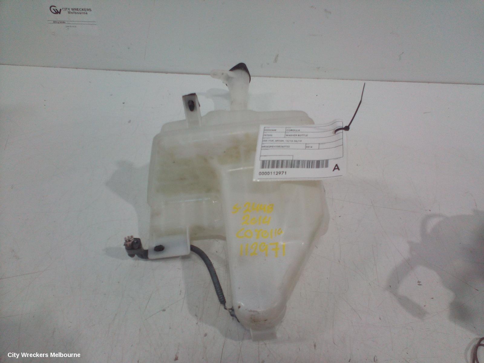 TOYOTA COROLLA WASHER BOTTLE, ZRE172R, SEDAN, 12/2013 - 06/2019