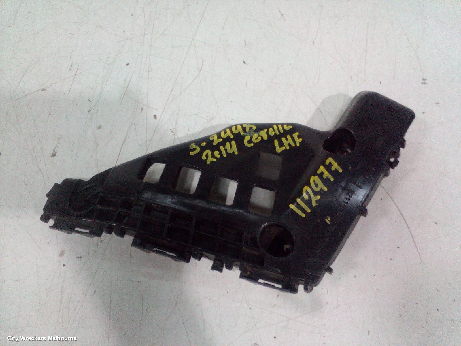 TOYOTA COROLLA, ZRE172R, SEDAN, 12/2013 - 06/2019, LHF BAR BRAKET: 112977