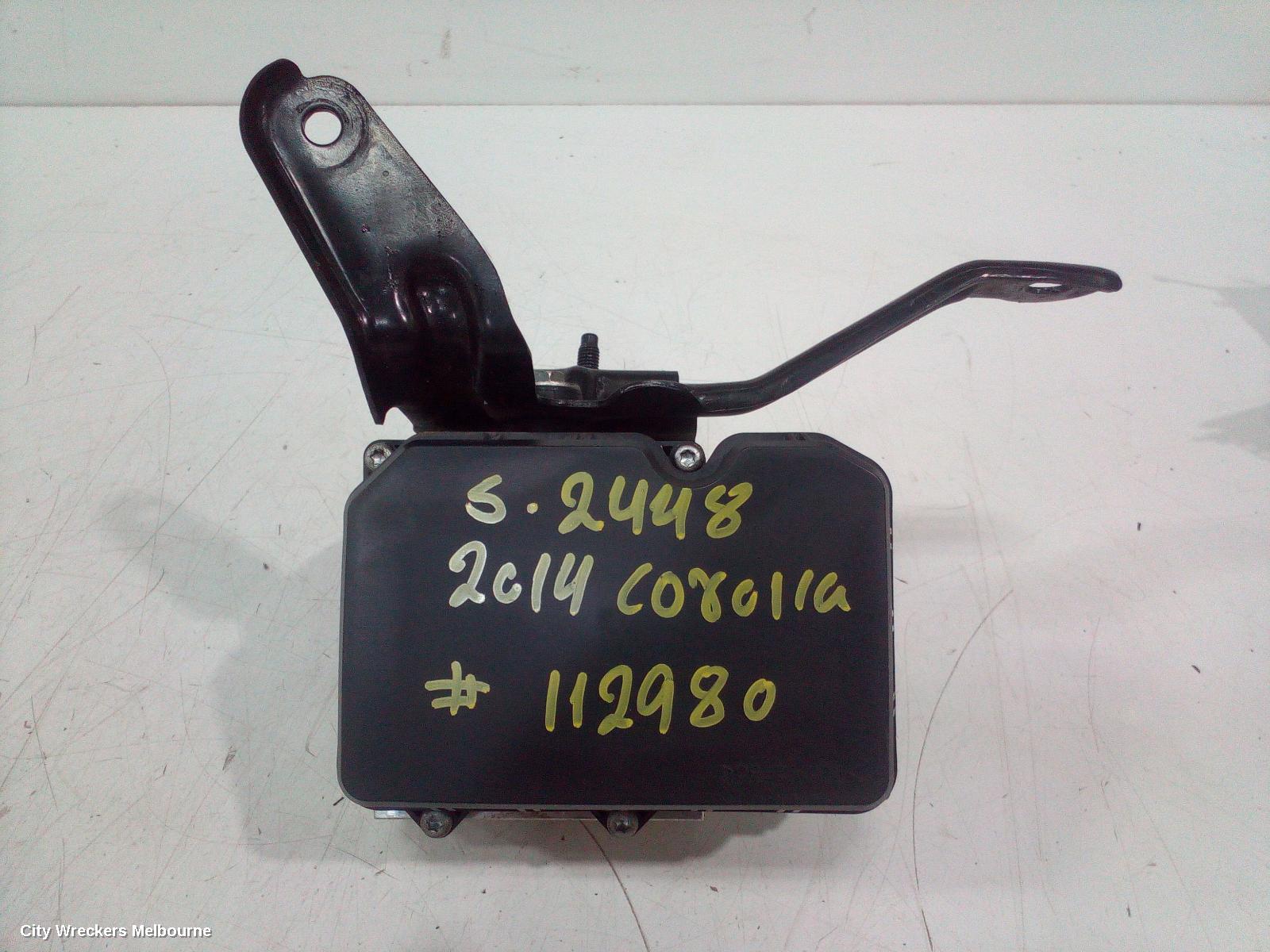 TOYOTA COROLLA ABS PUMP/MODULATOR, ZRE172R, SEDAN, 12/2013 - 06/2019