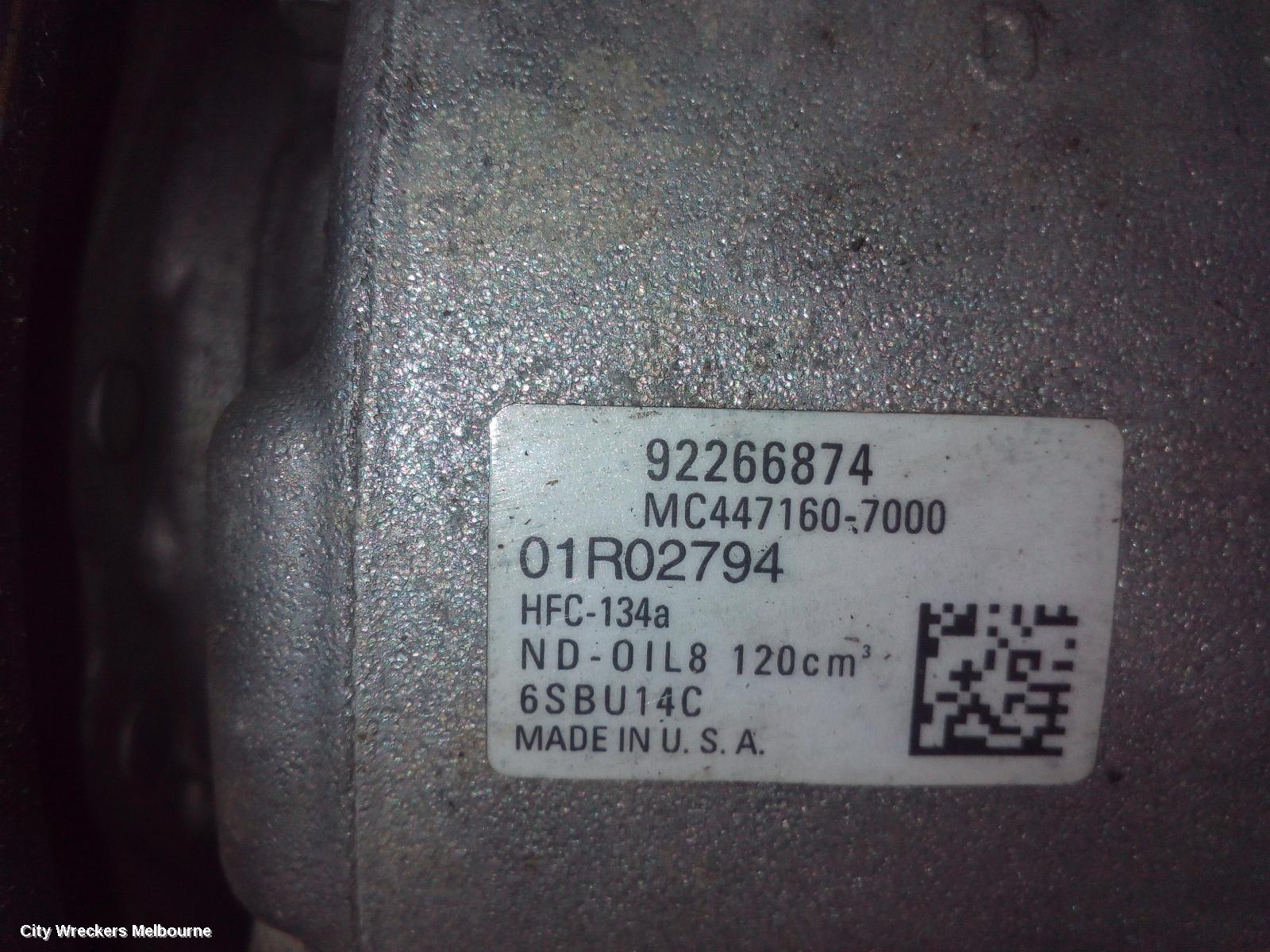 HOLDEN COMMODORE A/C COMPRESSOR, VF, 3.0, 05/2013 - 12/2017