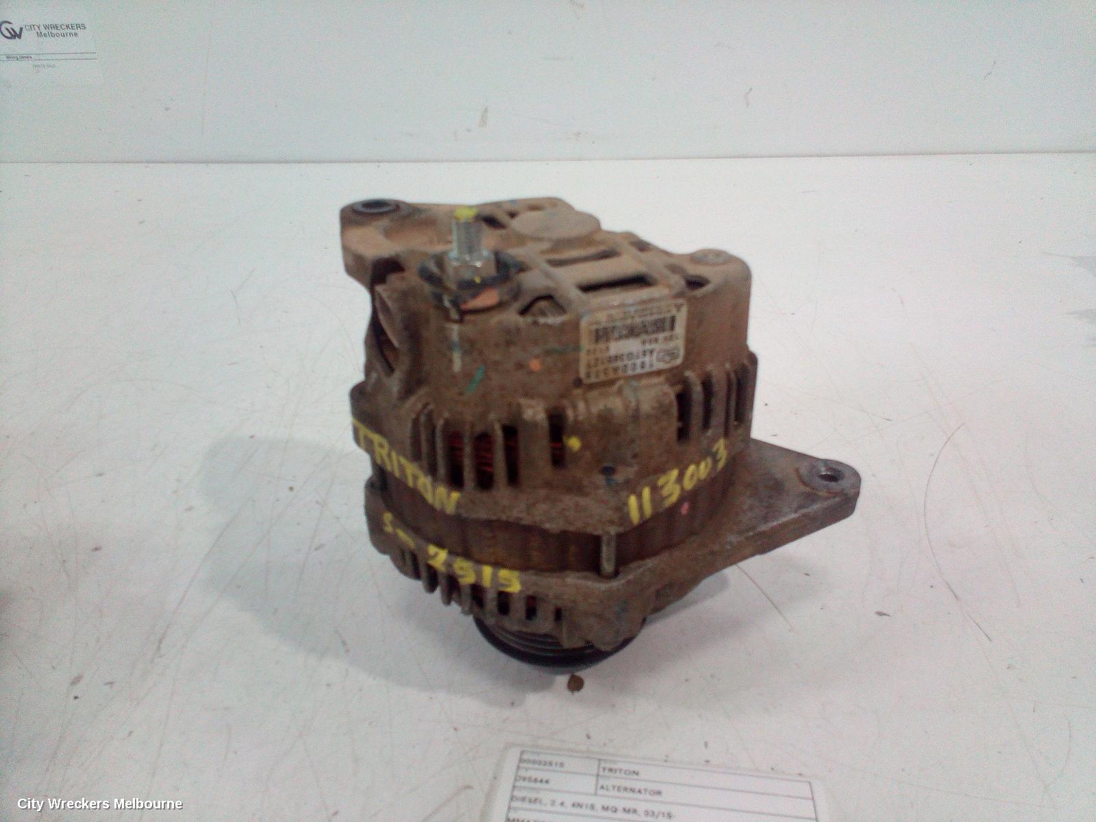 MITSUBISHI TRITON ALTERNATOR, DIESEL, 2.4, 4N15, MQ-MR, 03/2015 ONWARDS