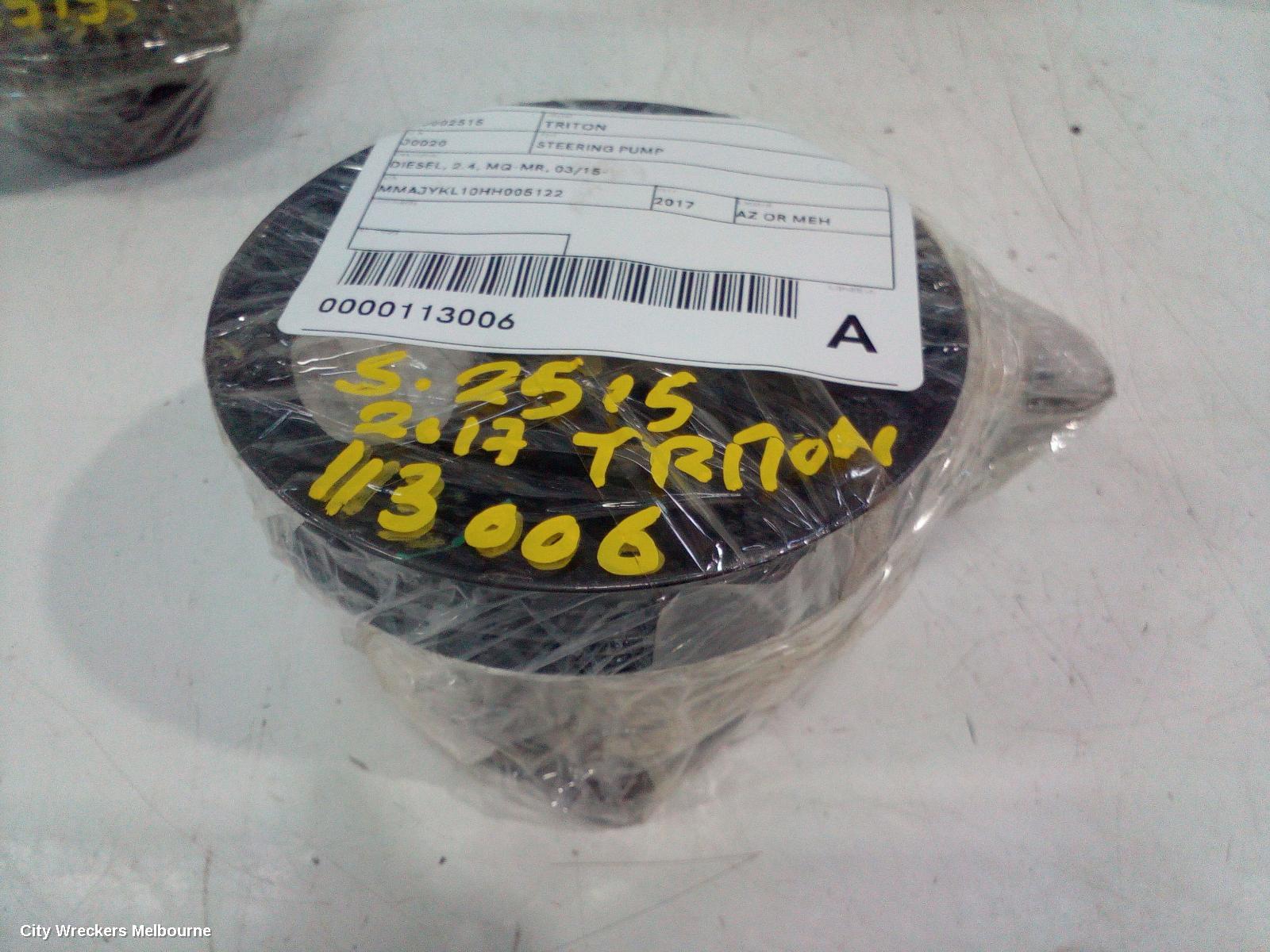 MITSUBISHI TRITON STEERING PUMP, DIESEL, 2.4, MQ-MR, 03/2015 ONWARDS
