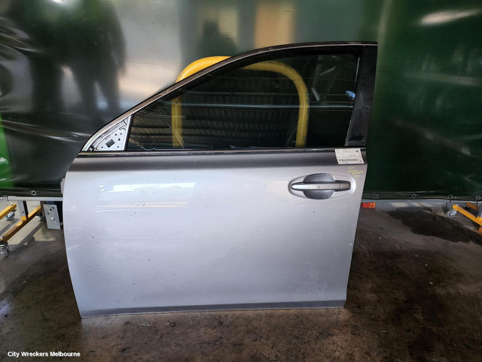 SUBARU OUTBACK LEFT FRONT DOOR, 5TH GEN, 05/2009 - 11/2014
