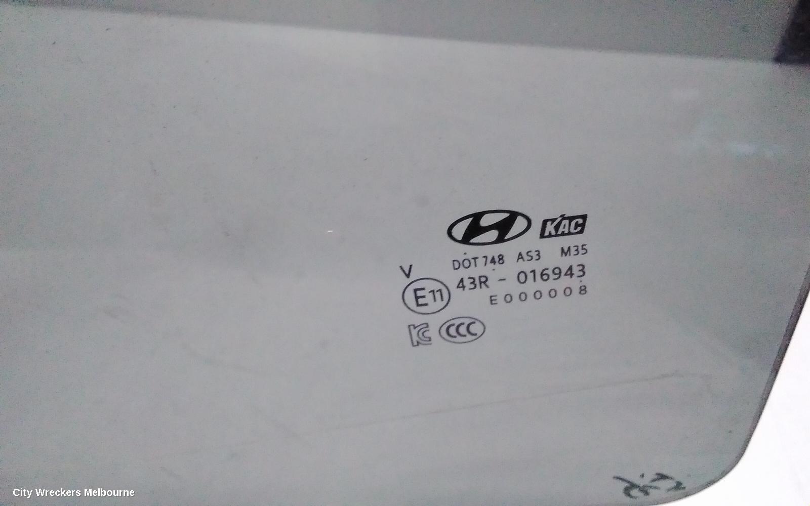HYUNDAI TUCSON LEFT REAR DOOR WINDOW, NX4, 02/2021 ONWARDS