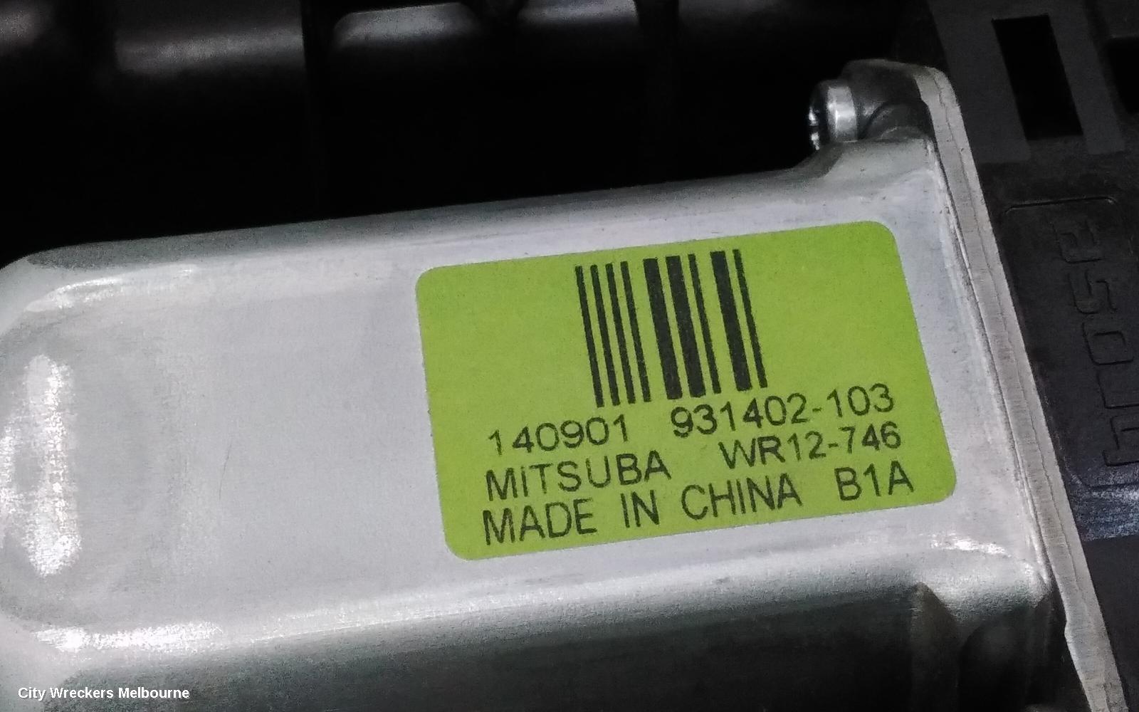 JEEP CHEROKEE LEFT REAR WND REG/MOTOR, KL, 02/2014 - 11/2022