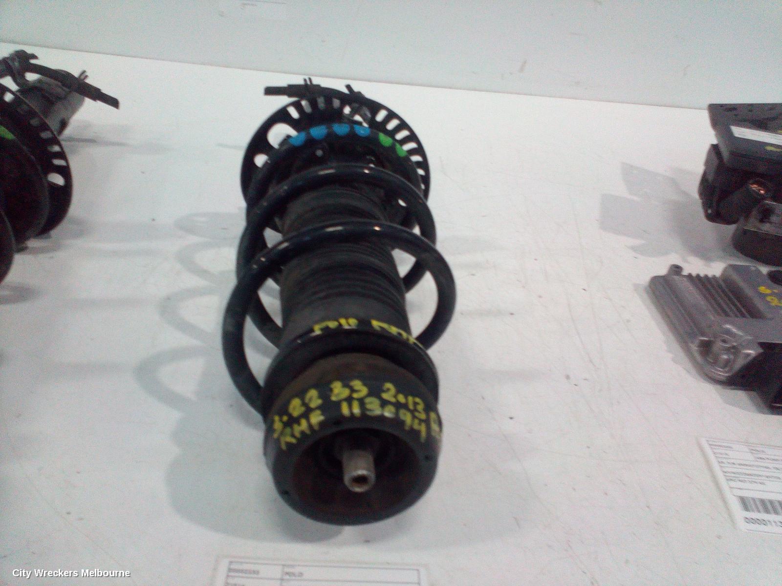 VOLKSWAGEN POLO RIGHT FRONT STRUT, 6R, 1.4, PETROL, TURBO/SCHARGED, 05/2010 - 05/2014