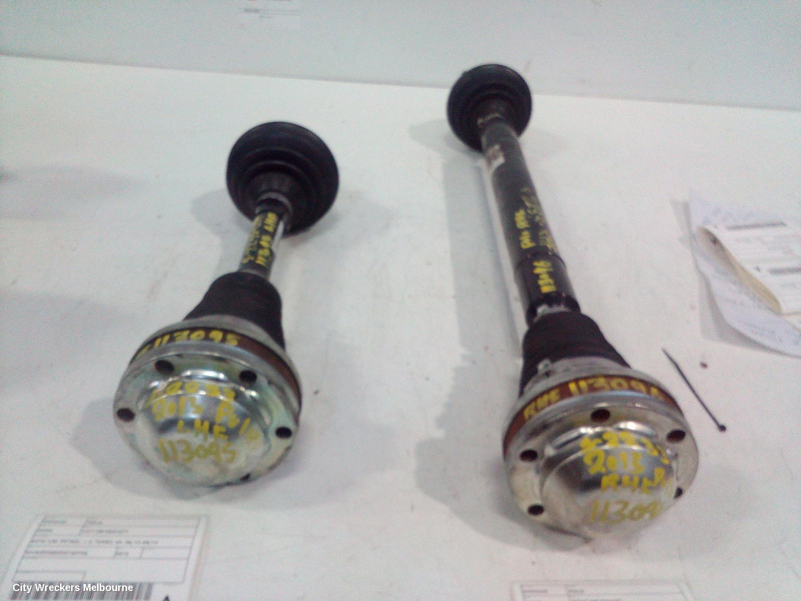 VOLKSWAGEN POLO LEFT DRIVESHAFT, AUTO T/M, PETROL, 1.4, TURBO, 6R, 05/2010 - 05/2014