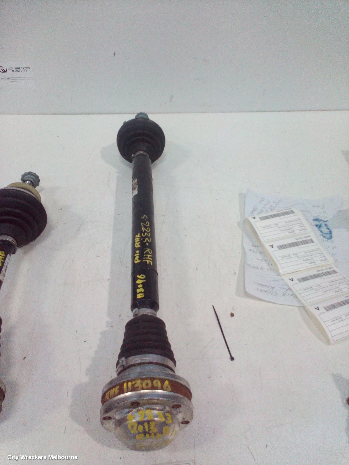 VOLKSWAGEN POLO RIGHT DRIVESHAFT, AUTO T/M, PETROL, 1.4, TURBO, 6R, 05/2010 - 05/2014