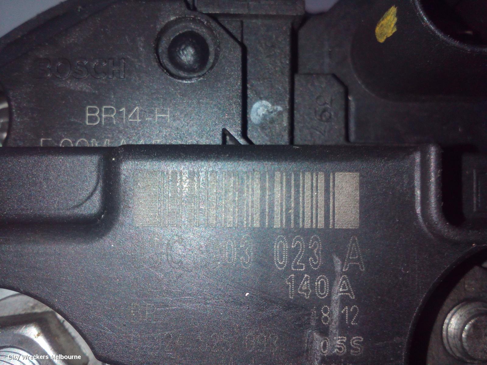 VOLKSWAGEN POLO ALTERNATOR, PETROL, 1.4, CAVE/CTHE CODE, BOSCH, 140AMP, 6R, 05/2010 - 05/2014