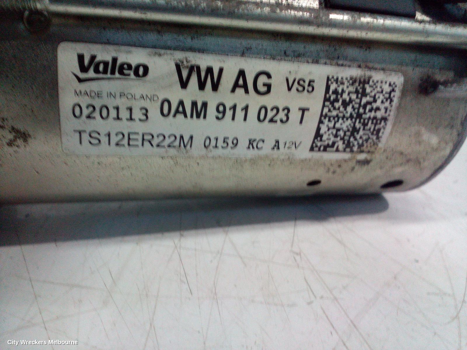 VOLKSWAGEN POLO STARTER, PETROL, 1.4, TURBO/SCHARGED, 6R, 05/2010 - 05/2014