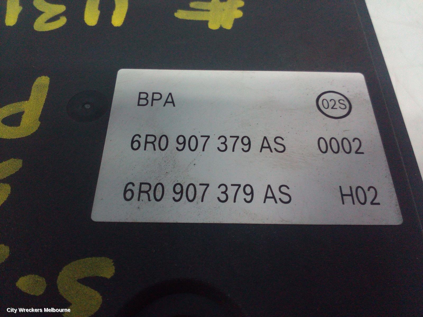 VOLKSWAGEN POLO ABS PUMP/MODULATOR, 6R, P/N 6R0907379AS, 05/2010 - 09/2017