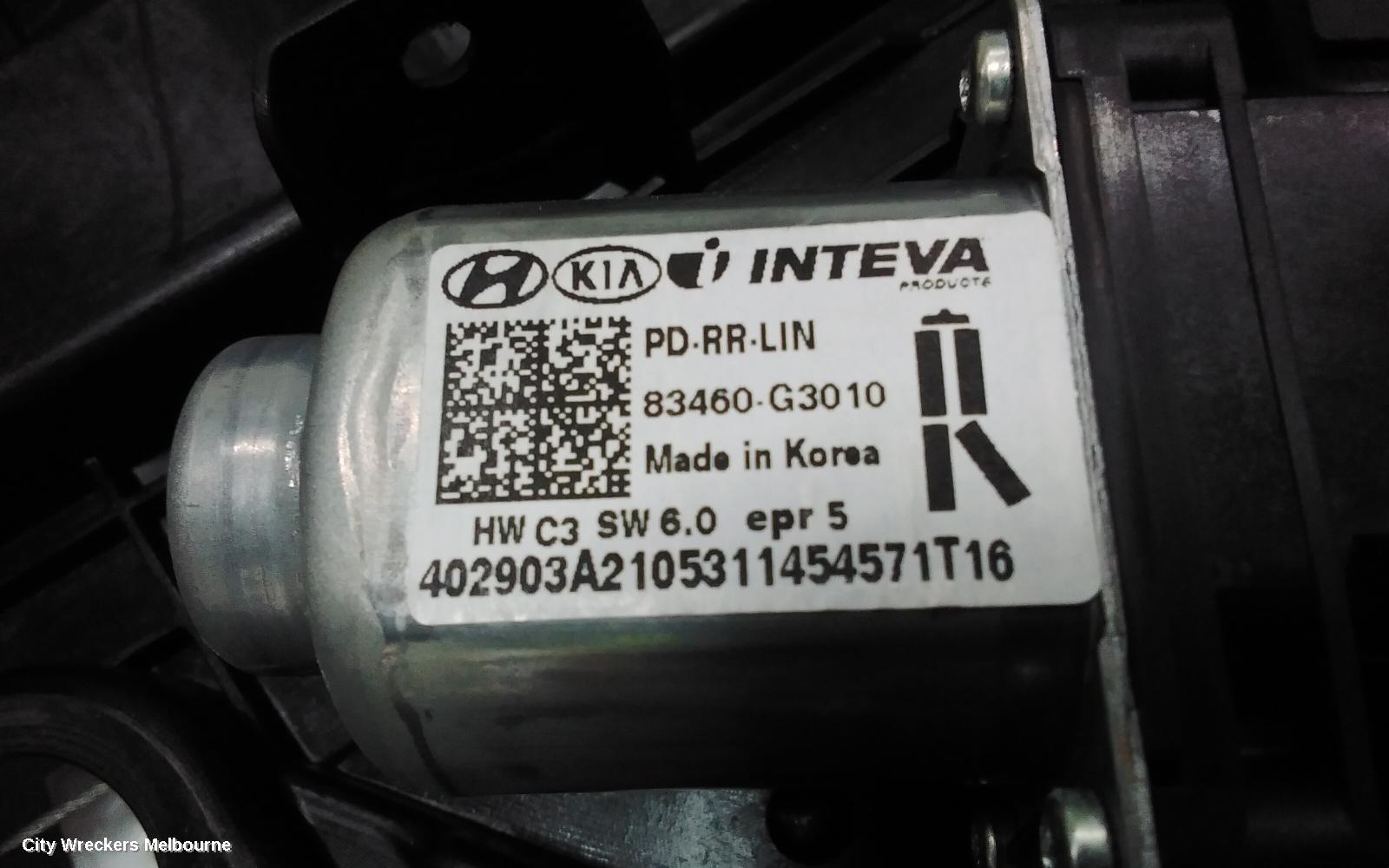 HYUNDAI I30 RIGHT REAR WND REG/MOTOR, PD, HATCH (S. KOREA VIN KMHH), DOOR REG ASSY (REG AND MOTOR), 03/2017 ONWARDS