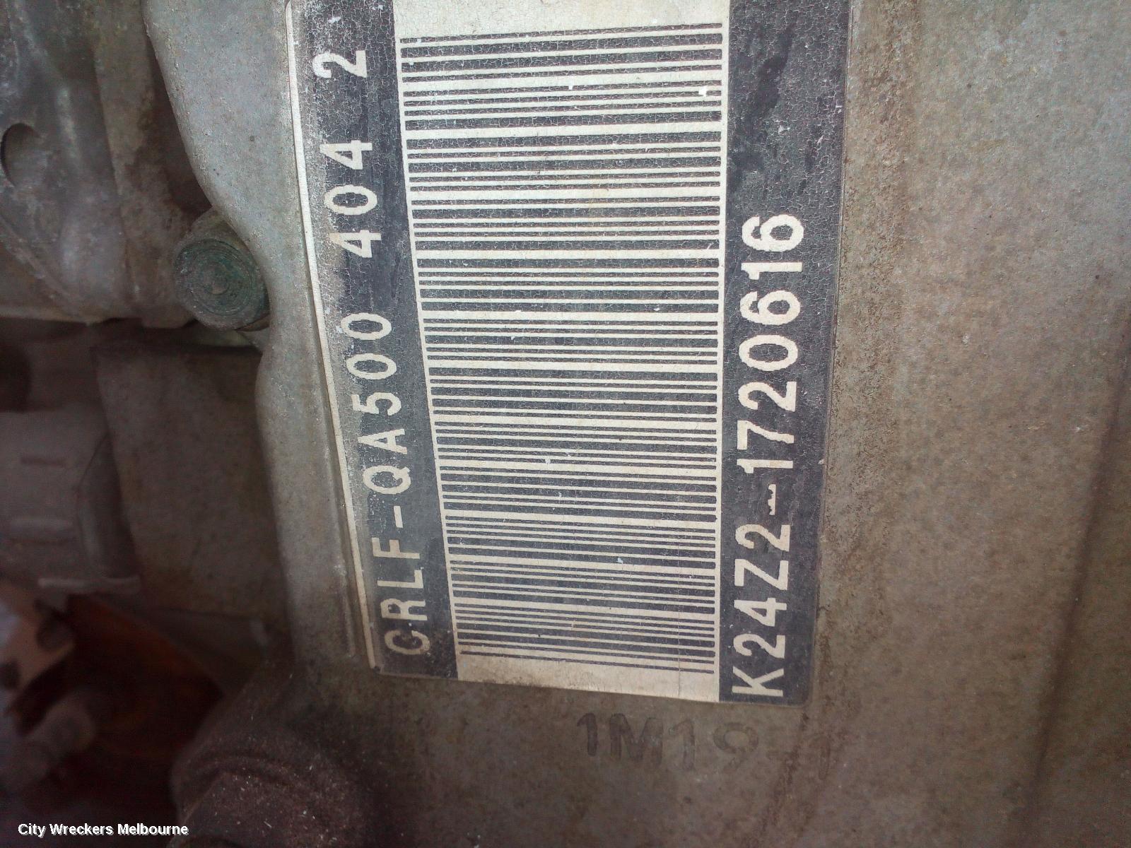 HONDA ODYSSEY ENGINE, PETROL, 2.4, V-TEC, K24Z2, RB, 04/2009 - 12/2013