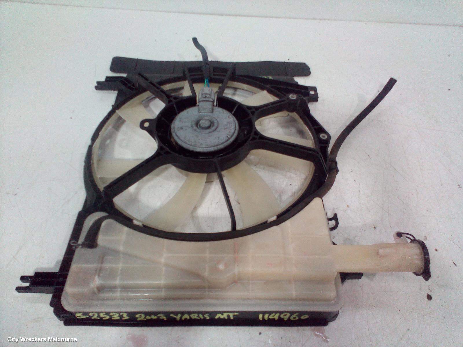 TOYOTA YARIS FAN, RADIATOR FAN, 1.5, PETROL, 1NZ, NCP9#-NCP13#, 04-01/2020/19